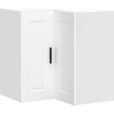 Armadio pensile ad angolo per cucina Porto 57 x 57 x 60 cm design pratico finitura elegante in legno ingegnerizzato bianco 020050402