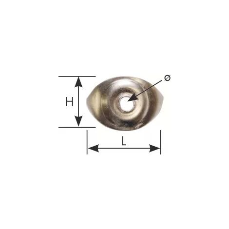 PLAQUETTE OVALE ALU JOINT PVC D.8