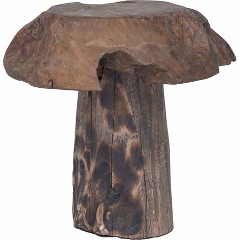 Taburete Natural 35 x 35 x 35 cm Madera de teca maciza vidaXL