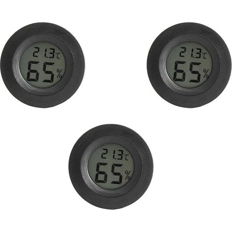 Mini thermomètre et hygromètre numérique avec écran LCD, lot de 3, mesure la température et l'humidité, pour réfrigérateur, aquarium, -50°C à +70°C (lot de 3) (1/5)