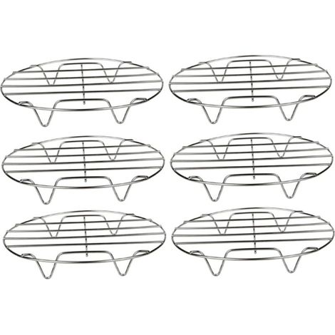 6 Pièces Insert De Vapeur Marmite à Vapeur Panier à Vapeur Support Rond De Banderole Plateau Vapeur Rond Cuiseur à Vapeur Insert Vapeur Pour Marmite Bateau à Vapeur Grands Pieds (1/5)