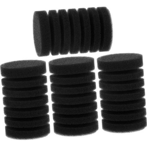 (Schwarz) Packung mit 4 Ersatzschwämmen für kleine Wasserpumpen, Reinigungsschwämme für Aquarienwasserpumpen, Aquarienzubehör und Reinigungsprodukte. (1/5)