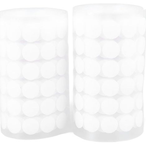 2 Rouleaux De Points Auto-adhésifs, 504 Paires De Points à Crochets Et Boucles De 1,5 Cm, Bandes à Points Auto-adhésives Blanches, Ruban Adhésif Arrière (1,5 X 1,5 Cm) (1/5)