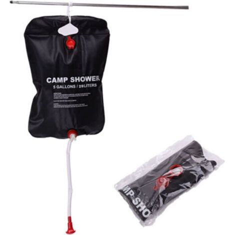 Sac De Douche Solaire 25L Portable Camping Voyage Plage Jardin Avec Tuyau Tête De Douche (1/3)