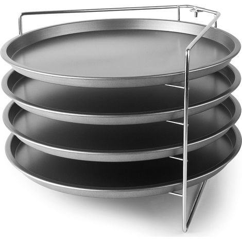 Lacor 61462 - Stand per la pizza, 4 teglie e portacanne,... (1/5)