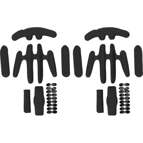 2 Kits de Rembourrage de Casque avec Eponge Thermo-Collante et Bandes Velcro pour VAE, Taille Unique Noir (1/5)
