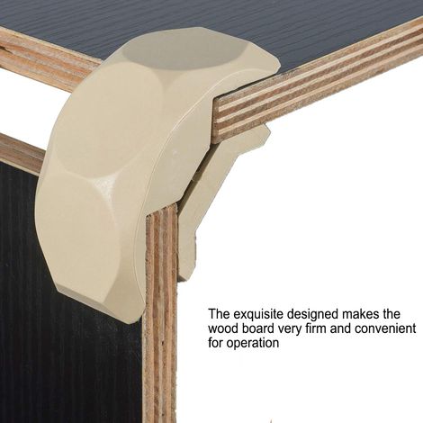 Connecteur de meubles à faire soi-même, clip de fixation pour planche de bois, couleur bois (1/5)