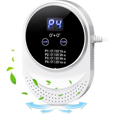 Générateur d’ozone 300mg/h et ioniseur. Anti-odeurs pour maison, animaux, toilettes, cuisine. Portable. (1/5)