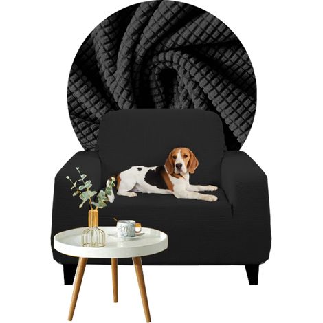 FODERA per divano letto, divano monoposto, JACQUARD NERO