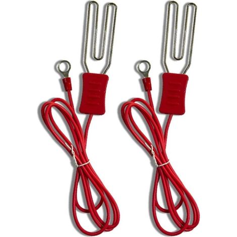 Kit de connexion de clôture électrique en acier inoxydable avec pinces crocodiles - Connecteur de terre pour clôture de pâturage - Câble de 1 m - Pince inoxydable - Kit de montage - Accessoires de (1/5)