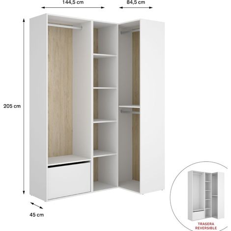 SUIT Armario Vestidor Rincon blanco natural (1/4)