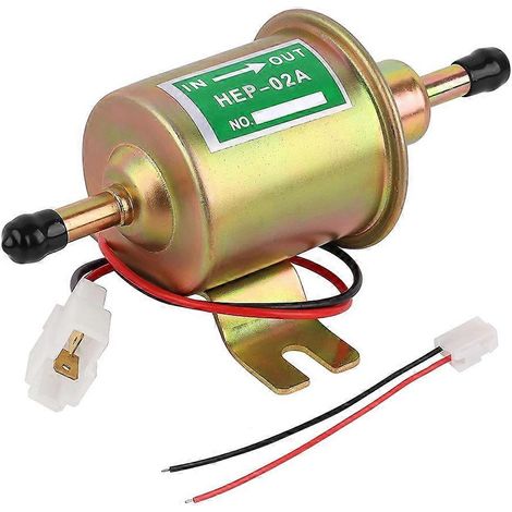 Kit de pompe à essence électrique universelle 12 V basse pression avec filtre à essence et tuyau d'essence de remplacement de 5/16" de diamètre intérieur pour carburateur de tondeuse à gazon - SFYGV (1/5)