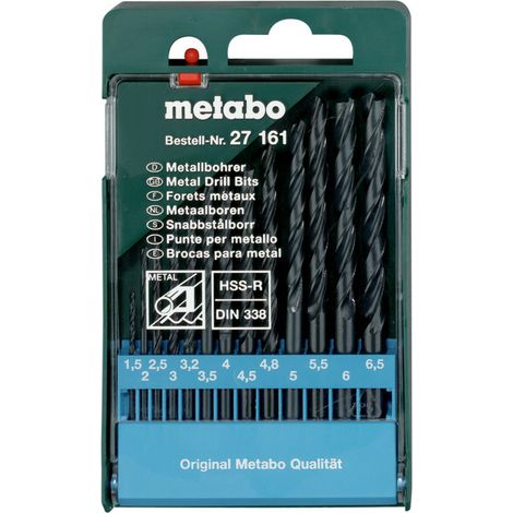 Metabo HSS-R-Bohrerkassette, 13-tlg. (Ø 1,5 / 2 / 2,5 / 3 / 3,2 / 3,5 / 4 / 4,5 / 4,8 / 5 / 5,5 / 6 / 6,5 mm) (1/4)