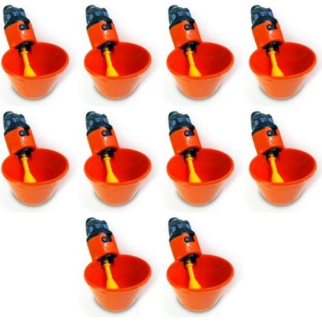 Bebedero de Aves Cup 4, Nivel Constante de Agua, Ø 5 cm x 5 cm h, Pack Ahorro 10 uds