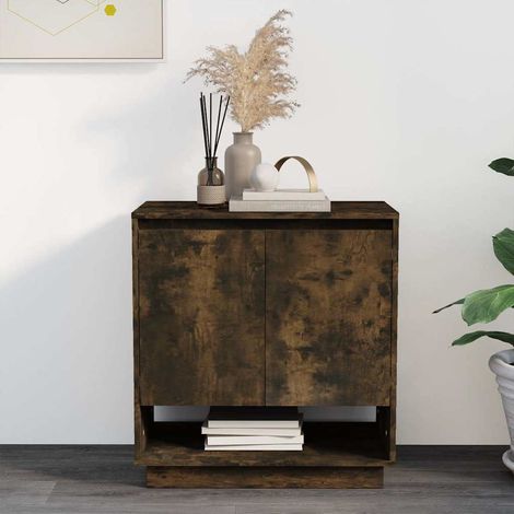 812990 vidaXL Sideboard Smoked Oak 70x41x75 cm Engineered Wood (1/5)