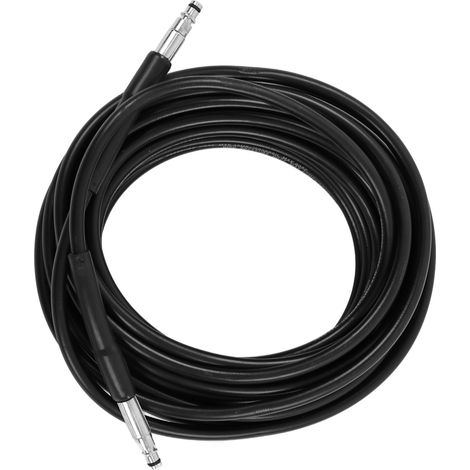 Tuyau d'arrosage haute pression 5800 psi, 16,3 yards (15 m), flexible, en caoutchouc, largement utilisé pour le jardinage, le plancher de voiture et l'extérieur, raccord de couleur argentée. (1/5)