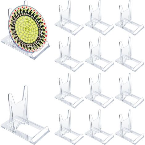 BOED Set mit 12 verstellbaren Acryl-Schallplattenhaltern – Kunststoff – zur Präsentation von Büchern, Elektronikprodukten und Fotos