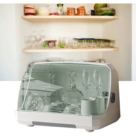 Tischbecherhalter, Aufbewahrungsbox für Wasserbecher, staubdichte Glasbecherablage, Obstabtropfkorb, großes graues Modell (1/5)