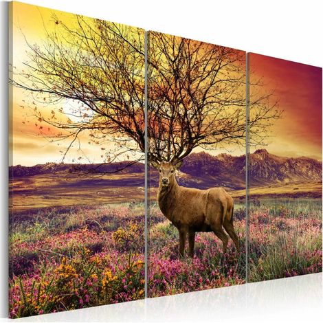 Tableau cornage de fantaisie - triptyque - 120 x 80 cm (1/4)