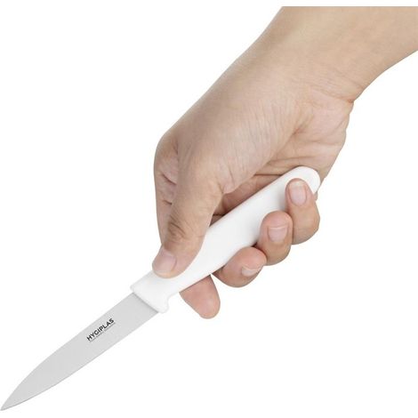 Couteau d'Office Blanc Professionnel 75 mm - Hygiplas (1/3)