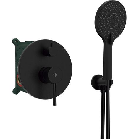 Kit exterior para ducha empotrada Sirio Negro (1/5)