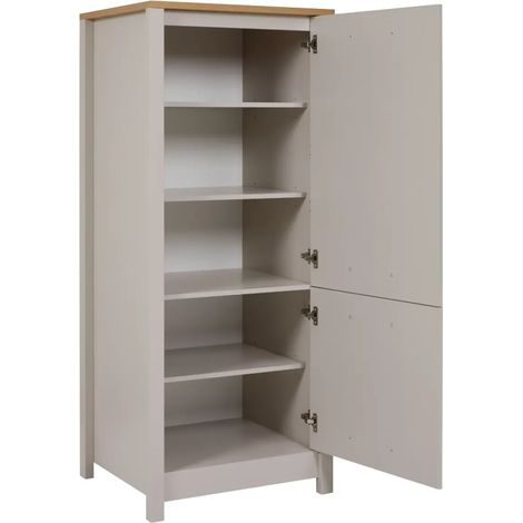 Colonna Cucina per Frigo Freezer Mobile Beige Rovere 2 Ante Reversibili (1/5)