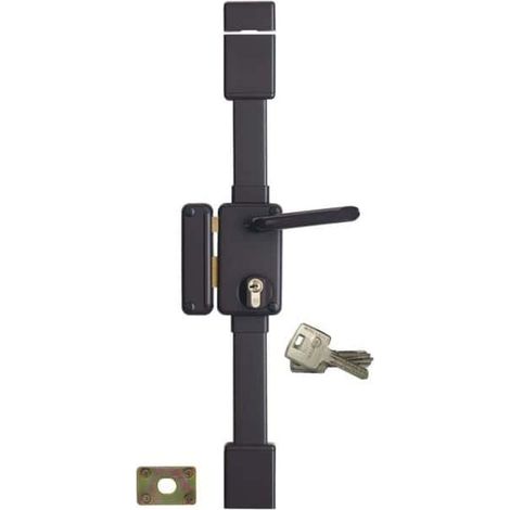 Vertikales Beluga-Schloss THIRARD - Europäischer Profilzylinder - 3 Punkte - 75x130 - Auszug - Links - Braun - 049420