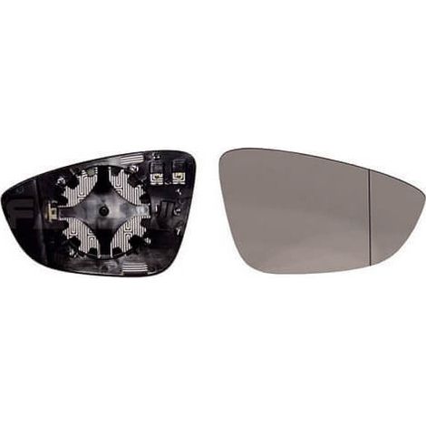 Verre de rétroviseur droit chauffant convexe Volkswagen Passat B7 2010-2014