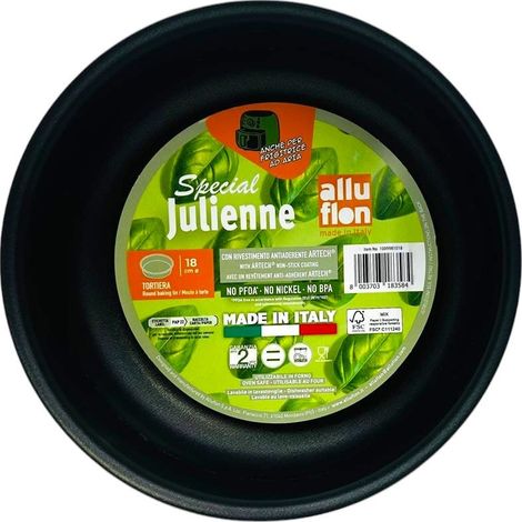 Alluflon Julienne tortiera alta 18x6cm antiaderente artech