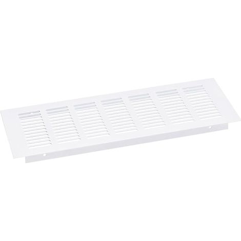 Air Vents Lid, 1 x 300 x 80 mm – Aluminium Alloy Mesh Air Back Wind Cover, Rectangle Louvers Ventilation Grille for Shoe Cabinet Wardrobe (White) (1/5)