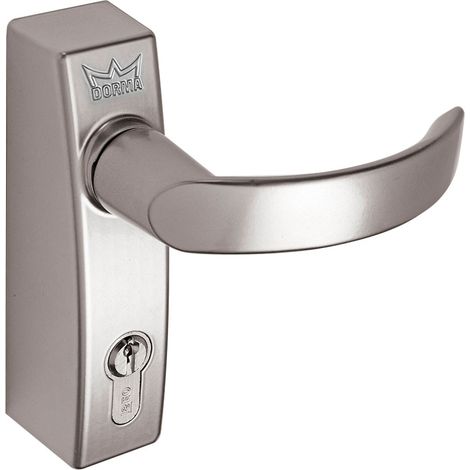 Dormakaba – Poignée de commande extérieure anti-panique – Argent – Force de fermeture 1154 – Pour portes jusqu'à 60 mm – Système de sécurité