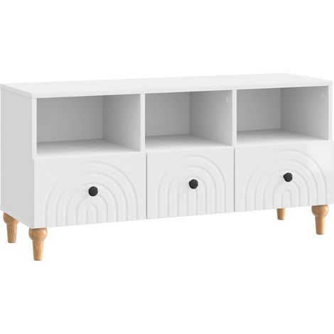 TV Cabinet High Gloss White 102 x 34.5 x 50 cm Engineered Wood vidaXL