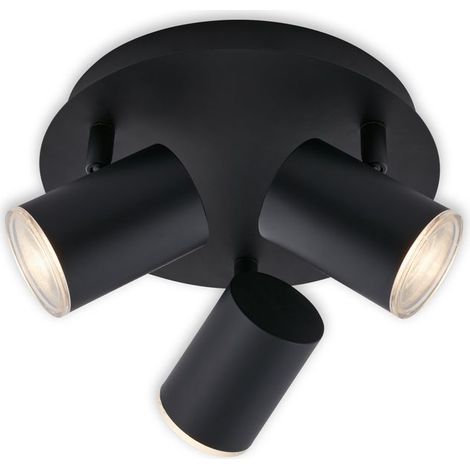 LED Badleuchte Spotleuchte 3xGU10 IP44 5 W schwarz Metall-Kunststoff Briloner