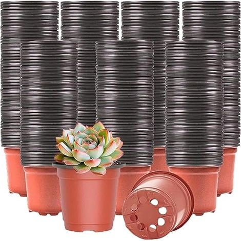 Tergy Lot de 1 000 pots en plastique de 10,2 cm pour pépinière, semis, fleurs (1/5)