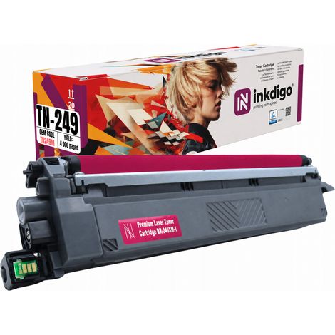 Tóner Inkdigo TN249M compatible con Brother HL-L8230CDW MFC-L8340CDW con certificación TÜV. (1/5)