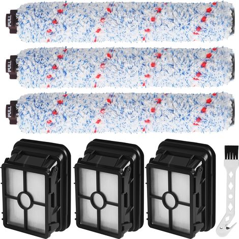 Accessories pour Bissell Crosswave 3 en 1 Aspirateur 3 Brosse de Rechange 3 Filtre de Rechange pour Aspirateur 1866 1868 1785 2052 1713 2225