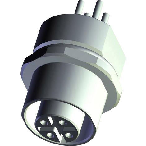 TE Connectivity T4131512041-000 Sensor-/Aktor-Einbausteckverbinder M12 Buchse, Einbau Polzahl Senso
