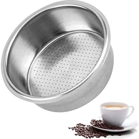 Panier-filtre à café réutilisable en acier inoxydable à simple paroi de 58 mm pour machines à café, porte-filtres ou cafetières à filtre.-AquaForge (1/5)