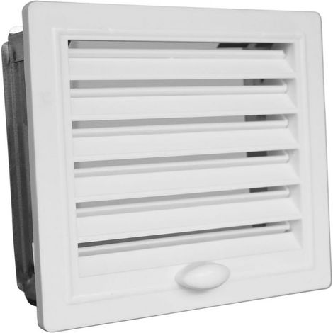 Grille de ventilation UPMANN en plastique. 10x21 réglable avec dispositif intégré. blanc - 50142