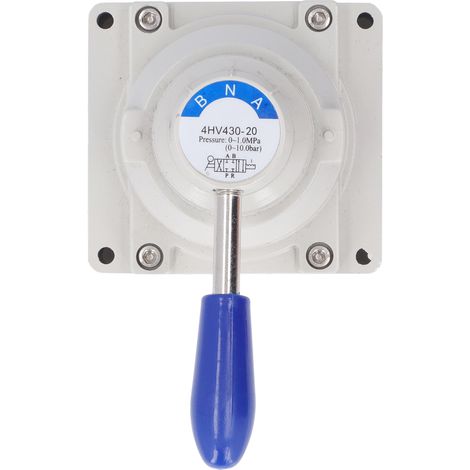 Soupape manuelle pneumatique 3 positions 4 voies en alliage d'aluminium pour contrôle de débit d'air 4HV430-20 (1/5)