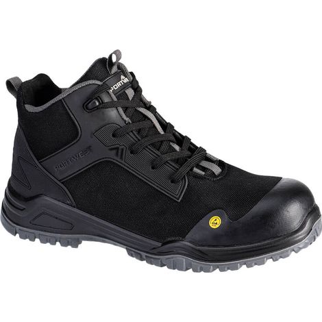 Halbhohe Stiefel Bevel Composite S3s Esd Sr Fo - 41 - Schwarz/Grau - Portwest