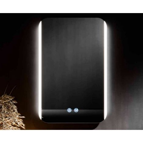 LED Bathroom Mirror, 70x50 cm, Dimmable with Anti-Fog Function