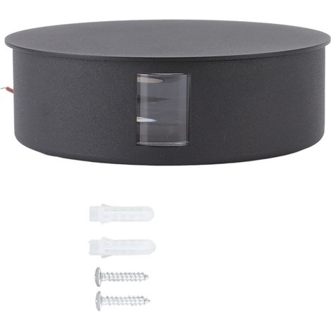 Applique murale ronde en alliage d'aluminium, 3 faisceaux, style moderne, pour salle à manger, AC85-265V, 9W, noir