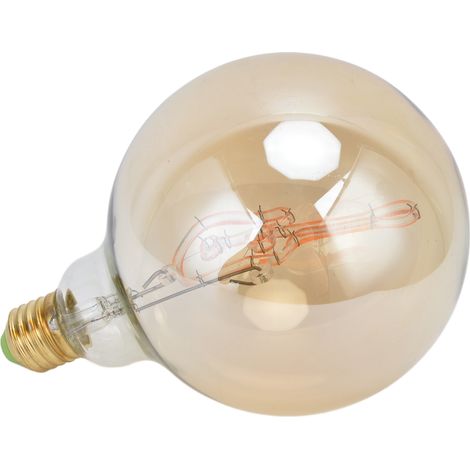 Ampoule LED E27/E26 vintage à intensité variable, culot G125, filament en forme de guitare, pour la maison ou un café, lumière chaude, 220 V, 4 W (1/5)
