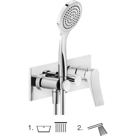 Gessi Rilievo, juego preparado para mezclador monomando de