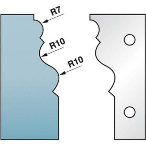 Jeu de 2 fers Profilés Ht. 90 x 5,5 mm - N° 302 Corniche - Résistance et Précision - Outil pour Menuiserie - Diamwood (1/2)