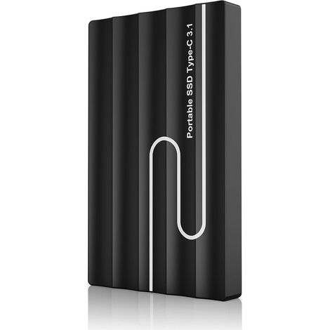 Disque Dur Externe, Ultra-Mince 2, 5", Stockage pour PC, Mac PC, TV, Ordinateur Portable, Bureau, Windows (Noir) (1/5)