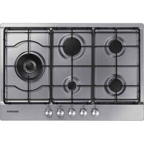 Samsung NA75M3130AS Piano cottura a gas 75cm 5 bruciatori, Inox. Colore del prodotto: Nero, Acciaio inox, Posizionamento dell'apparecchio: Da incasso, Dimensione della larghezza de... - NA75M3130AS/ET (1/5)
