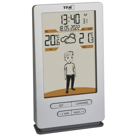 TFA Dostmann Weather Jack 35.1166.54 Funk-Wetterstation Vorhersage für 12 bis 24 Stunden Anzahl Sens (1/8)