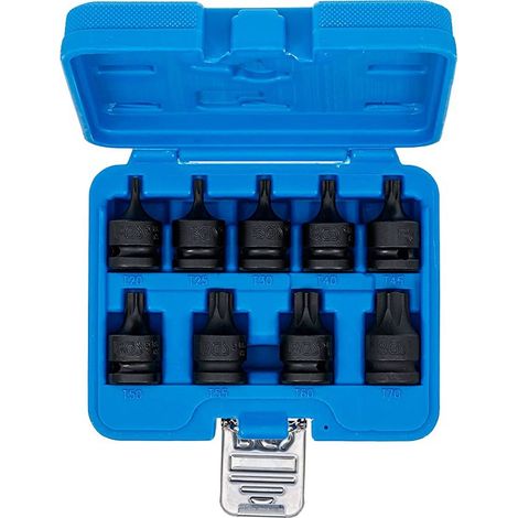 Coffret 9 torx males a choc impact de t20 à t70 cliquet 1/2 (12.7) (1/4)